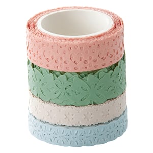 Afbeelding van Folia washi tape | pastel | 5 meter | 4 stuks