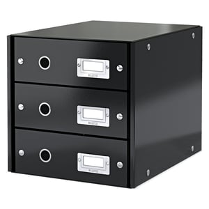 Afbeelding van Leitz 6048 ladeblok | zwart | 3 laden
