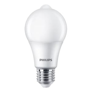 Afbeelding van Philips E27 LED-lamp | Dag/Nacht Bewegingssensor | 8W (60W) | warm wit | peermodel
