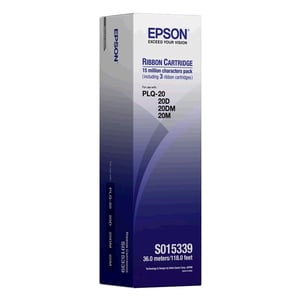 Afbeelding van Epson S015339 inktlint zwart 3 stuks (origineel)