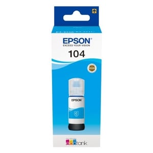 Afbeelding van Epson 104 inktfles cyaan (origineel)