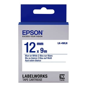 Afbeelding van Epson LK-4WLN standard tape blauw op wit 12mm (origineel)