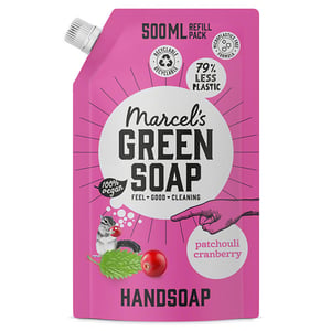 Afbeelding van Marcel's Green Soap handzeep navulling | Patchouli en Cranberry | 500 ml