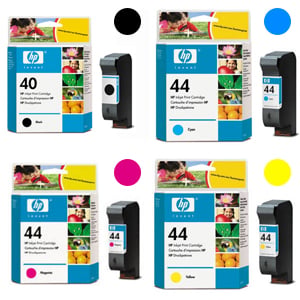 Afbeelding van HP bundel 44(cyan+ magenta+ yellow) + 40(black)