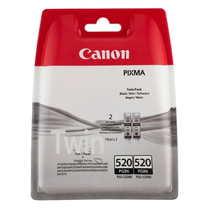 Afbeelding van Canon PGI-520 inktcartridge zwart 2 stuks (origineel)