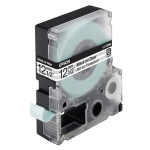 Afbeelding van Epson LC-4TBN9 tape zwart op transparant 12 mm (9m)