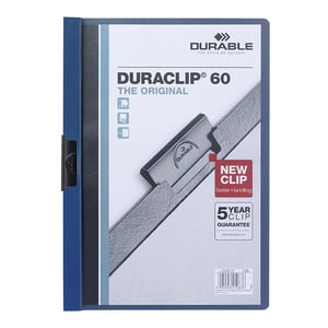 Afbeelding van Durable 310144 Duraclip klemmap | A4 | donkerblauw | tot 60 vel