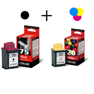 Afbeelding van Lexmark bundel 75(black) + 20(color )