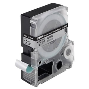 Afbeelding van Epson LC-4SBM9 tape zwart op metallic zilver 12 mm (9m)