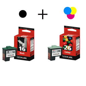 Afbeelding van Lexmark Bundel 16 (Zwart) en 26 (Kleur)