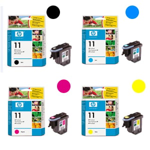 Afbeelding van HP bundel printkop 11 (black+ cyan+ magenta+ yellow)