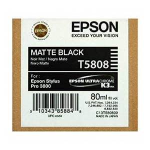 Afbeelding van Epson T5808 inktcartridge mat zwart (origineel)