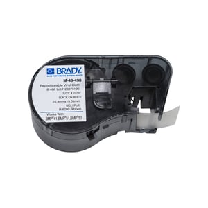 Afbeelding van Brady M-48-498 herpositioneerbare vinylweefsel labels | 25,4mm x 19,05mm