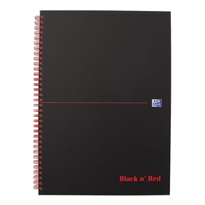 Afbeelding van Oxford 400047608 Black ’n Red spiraalblok | A4 | gelinieerd | karton | 70 vel