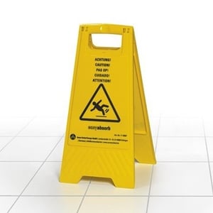 Afbeelding van Westcott AC-P10007 waarschuwingsbord Easy Absorb | kunststof | tweezijdig | geel