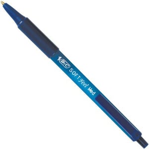Afbeelding van BIC Soft Feel balpen | blauw | clic grip | 12 stuks