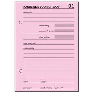 Afbeelding van Sigel Expres kasboek voor uitgaaf | A6 | 100 vel
