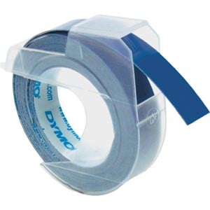Afbeelding van DYMO S0898140 reliëftape wit op blauw 9mm (origineel)