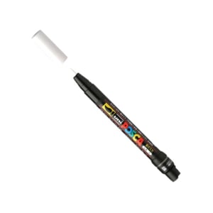Afbeelding van POSCA brush PCF-350 verfmarker | wit | penseel punt | 1 mm