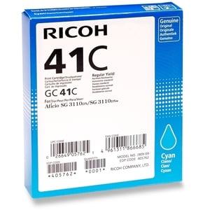 Afbeelding van Ricoh GC-41C gelcartridge cyaan hoge capaciteit (origineel)
