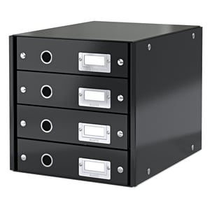 Afbeelding van Leitz 6049 ladeblok | zwart | 4 laden