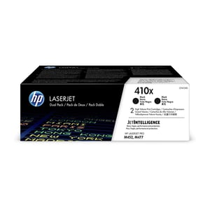 Afbeelding van HP 410X (CF410XD) toner cartridge zwart hoge capaciteit 2 stuks (origineel)