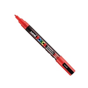 Afbeelding van POSCA PC-3M verfmarker | rood | ronde punt | 0,9 - 1,3 mm