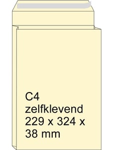 Afbeelding van Raadhuis monsterzak | crème | zelfklevend | C4 | 229 x 324 x 38 mm | 125 stuks