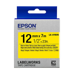 Afbeelding van Epson LK-4YBVN tape zwart op geel 12 mm (origineel)