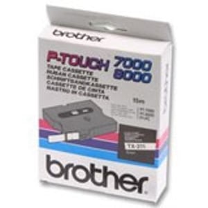 Afbeelding van Brother TX-231 tape zwart op wit 12mm x 8m (origineel)