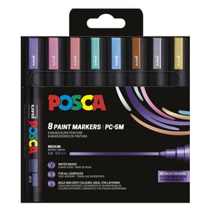Afbeelding van Posca PC-5M verfmarkerset metallic | 1,8 – 2,5 mm | rond | 8 stuks