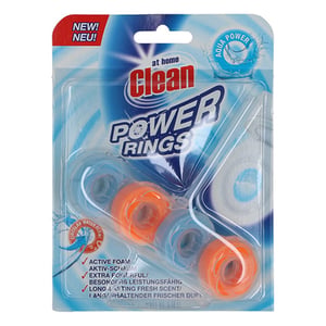 Afbeelding van At Home Clean Power Rings Toiletblok  | Aqua Power | 40 gram|