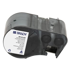 Afbeelding van Brady M5-30-428 gemetalliseerde polyester labels zwart op lichtgrijs | 38,10 mm x 19,05 mm (origineel)
