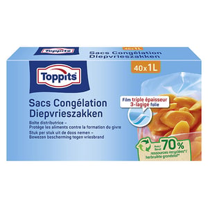 Afbeelding van Toppits diepvrieszakjes | 1 liter | 40 stuks