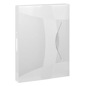Afbeelding van Esselte 6240 Vivida documentenbox | A4 | polypropyleen | transparant zwart | 47mm | 380 vel