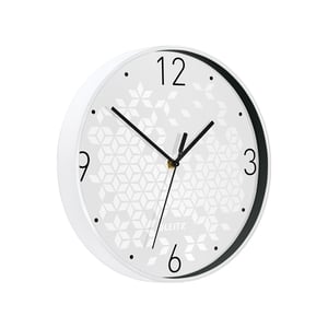 Afbeelding van Leitz 9015 WOW wandklok | kunststof | wit | 29 cm