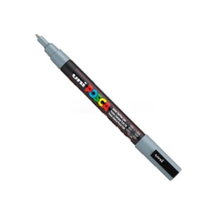 Afbeelding van POSCA PC-3M verfmarker | grijs | ronde punt | 0,9 - 1,3 mm