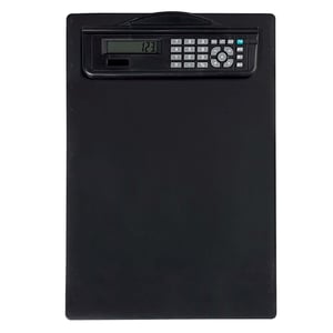 Afbeelding van Maul 2325490 klembord met rekenmachine | A4 staand | kunststof | zwart