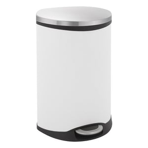 Afbeelding van EKO Recycle Shell Bin duo pedaalemmer | metaal | wit | 2 x 22 liter