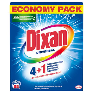 Afbeelding van Dixan 4+1 Extreme Power Waspoeder | universeel | 3,48 kg | 58 wasbeurten