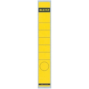 Afbeelding van Leitz 1648 rugetiketten | geel | zelfklevend | smal | 39 mm x 285 mm | 10 etiketten