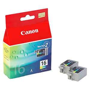 Afbeelding van Canon BCI-16 inktcartridge kleur 2 stuks (origineel)