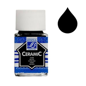 Afbeelding van Lefranc Bourgeois Ceramic glas & porseleinverf 265 | black | 50 ml