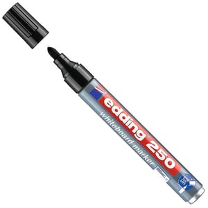 Afbeelding van Edding 250 whiteboard marker | zwart | ronde punt | 1,5 - 3 mm
