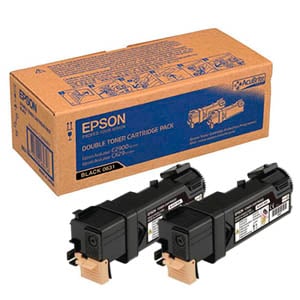 Afbeelding van Epson S050631 toner cartridge zwart dubbelpak (origineel)