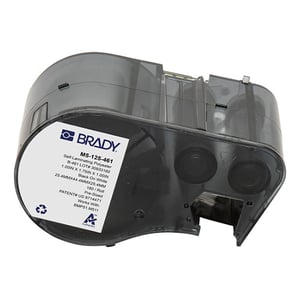 Afbeelding van Brady M5-125-461 gelamineerde polyester labels zwart op wit | 44,45 mm x 25,40 mm (origineel)