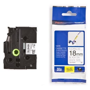 Afbeelding van Brother TZe-FX241 flexi ID tape zwart op wit 18mm x 8m (origineel)