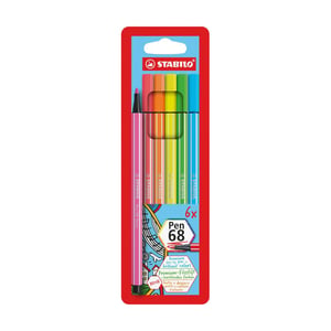 Afbeelding van STABILO 68 neon stiften | assorti | 1,4 mm | 6 stiften