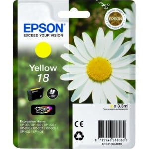Afbeelding van Epson T1804 nr. 18 inktcartridge geel (origineel)