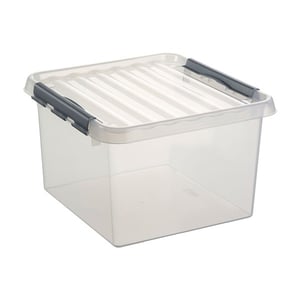 Afbeelding van Sunware Q-line opbergdoos | kunststof | transparant | 26 liter (tweede kans)